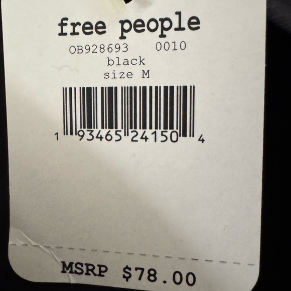 New Free People Medium Movement Streamline Bodysuit black Ruffle Sleeve Yoga - Picture 5 of 5